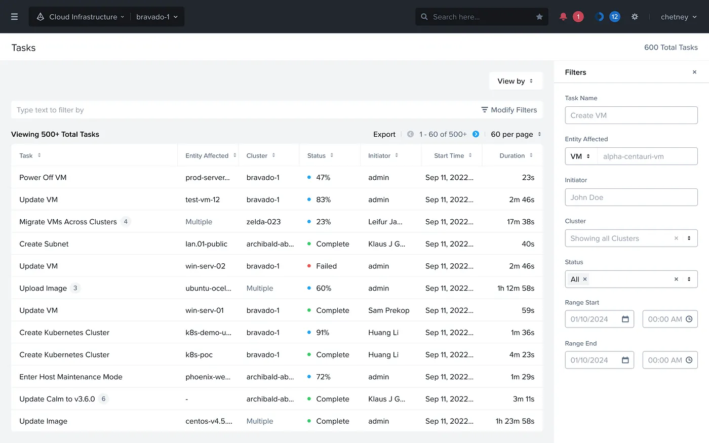 Redesigned filtering interface with attribute-based filter options