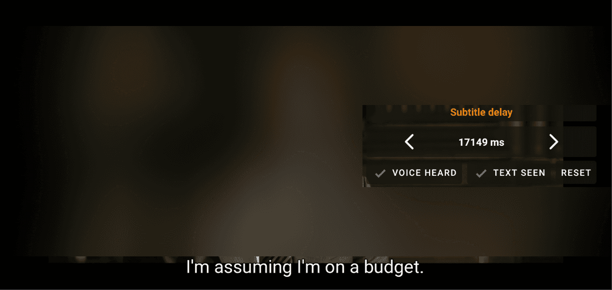 VLC's new subtitle sync feature.